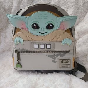 ** Rare ** NWOT Loungefly Disney Grogu Baby Yoda mini backpack
